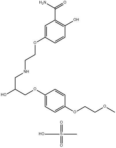 2-Hydroxy-5-[2-[[2-hydroxy-3-[4-(2-methoxyethoxy)phenoxy]propyl]amino]ethoxy]benzamide Structure