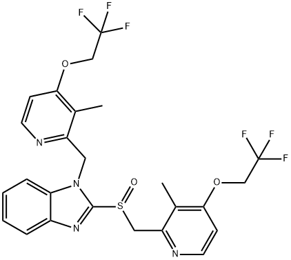 N-[3-Methyl-4-(2,2,2-trifluoroethoxy)-2-pyridinyl]Methyl Lansoprazole Structure