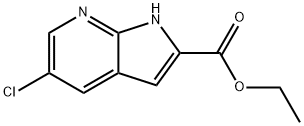 1H-Pyrrolo[2,3-b]pyridine-2-carboxylic acid, 5-chloro-, ethyl ester Structure
