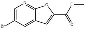 5-브로모-2-(메톡시카르보닐)푸로[2,3-b]피리딘 구조식 이미지