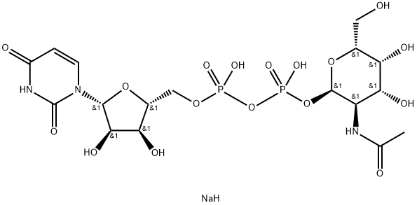 UDP-ALPHA-D-N-ACETYLGALACTOSAMINE, DISODIUM SALT 구조식 이미지