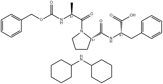 N-CBZ-ALA-PRO-PHE DICYCLOHEXYLAMMONIUM Structure
