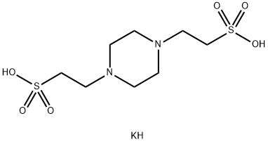 Piperazine-N,N'-bis-(2-ethanesulphonic acid) dipotassium salt 구조식 이미지