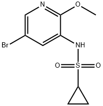 N-(5-broMo-2-메톡시피리딘-3-일)사이클로프로판설폰아미드 구조식 이미지