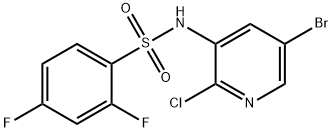N-(5-broMo-2-클로로피리딘-3-일)-2,4-디플루오로벤젠술포나미드 구조식 이미지