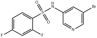 N-(5-브로모피리딘-3-일)-2,4-디플루오로벤젠술폰아미드 구조식 이미지