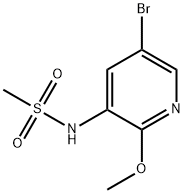 N-(5-브로모-2-메톡시피리딘-3-일)메탄설폰아미드 구조식 이미지