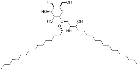 1-O-[BETA-D-GALACTOPYRANOSYL]-N-HEXADECANOYL-DL-DIHYDRO-SPHINGOSINE Structure
