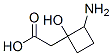 2-아미노-1-하이드록시사이클로부탄-1-아세트산 구조식 이미지