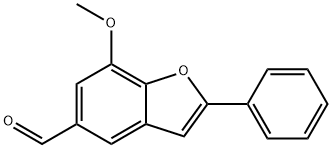 7-메톡시-2-페닐벤조푸란-5-카르복스알데히드 구조식 이미지