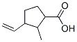 Cyclopentanecarboxylic acid, 3-ethenyl-2-methyl- Structure