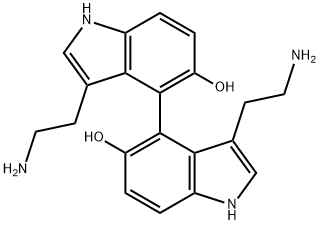 5,5'-dihydroxy-4,4'-bitryptamine Structure