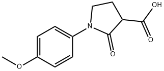 1-(4-메톡시페닐)-2-옥소피롤리딘-3-카르복실산 구조식 이미지