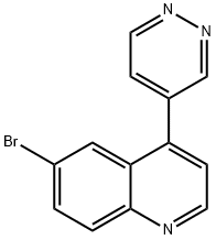 6-broMo-4-(피리다진-4-일)퀴놀린 구조식 이미지