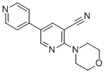 3-시아노-2-모르폴리노-5-(피리드-4-일)피리딘 구조식 이미지
