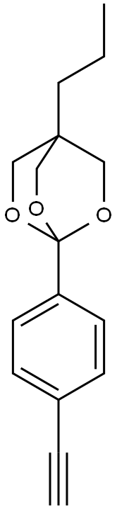 1-(4-ethynylphenyl)-4-propyl-2,6,7-trioxabicyclo(2.2.2)octane Structure