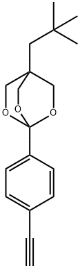 2,6,7-Trioxabicyclo(2.2.2)octane, 4-(2,2-dimethylpropyl)-1-(4-ethynylp henyl)- Structure
