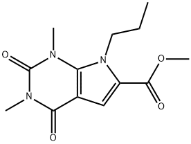 Methyl 1,3-diMethyl-2,4-dioxo-7-propyl-2,3,4,7-tetrahydro-1H-pyrrolo[2,3-d]pyriMidine-6-carboxylate, 96% Structure