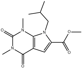 Methyl 7-isobutyl-1,3-diMethyl-2,4-dioxo-2,3,4,7-tetrahydro-1H-pyrrolo[2,3-d]pyriMidine-6-carboxylate, 96% Structure