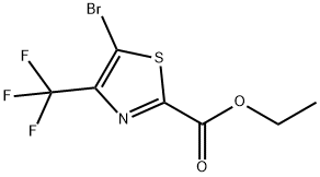 에틸-5-브로모-4-트리플루오로메틸-티아졸-2-카르복실레이트 구조식 이미지
