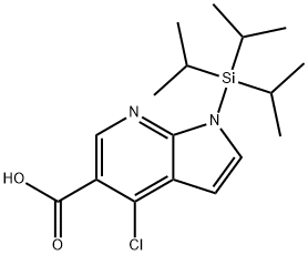 4-chloro-1-(triisopropylsilyl)-1H-pyrrolo[2,3-b]pyridine-5-carboxylic acid Structure