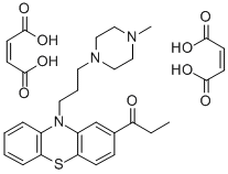 1-Propanone, 1-(10-(3-(4-methyl-1-piperazinyl)propyl)phenothiazin-2-yl )-, dimaleate 구조식 이미지