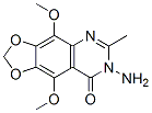 1,3-Dioxolo[4,5-g]quinazolin-8(7H)-one,  7-amino-4,9-dimethoxy-6-methyl- 구조식 이미지