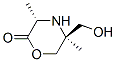 2-Morpholinone,5-(hydroxymethyl)-3,5-dimethyl-,cis-(9CI) Structure