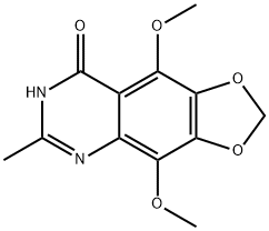 1,3-Dioxolo[4,5-g]quinazolin-8(7H)-one,  4,9-dimethoxy-6-methyl- Structure