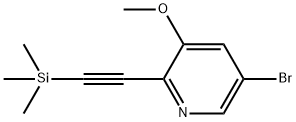 5-Bromo-3-methoxy-2-((trimethylsilyl)ethynyl)-pyridine 구조식 이미지