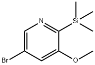 5-Bromo-3-methoxy-2-(trimethylsilyl)pyridine Structure