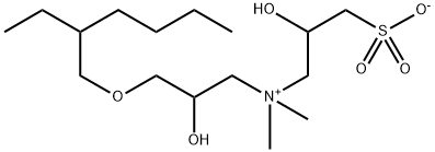 1-Propanaminium, 3-(2-ethylhexyl)oxy-2-hydroxy-N-(2-hydroxy-3-sulfopropyl)-N,N-dimethyl-, inner salt Structure