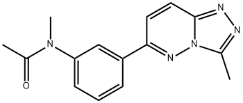 N-METHYL-N-[3-(3-METHYL[1,2,4]TRIAZOLO[4,3-B]PYRIDAZIN-6-YL)PHENYL]ACETAMIDE 구조식 이미지