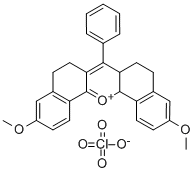 3,11-DIMETHOXY-7-PHENYL-6,8,9,13B-TETRAHYDRO-5H-DIBENZO[C,H]XANTHYLIUM PERCHLORATE Structure