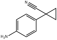 1-(4-Aminophenyl)cyclopropanecarbonitrile 구조식 이미지