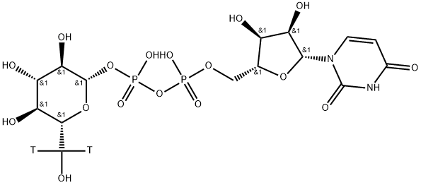 URIDINE DIPHOSPHATE GLUCOSE, [GLUCOSE-6-3H] Structure