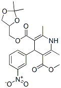 (2,2-dimethyl-1,3-dioxolan-4-yl)methyl methyl 2,6-dimethyl-4-(3-nitrop henyl)-1,4-dihydropyridine-3,5-dicarboxylate 구조식 이미지