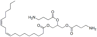 (9Z,12Z)-9,12-옥타데카디에노산2,3-비스(4-아미노-1-옥소부톡시)프로필에스테르 구조식 이미지
