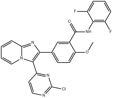 5-(3-(2-chloropyriMidin-4-yl)iMidazo[1,2-a]pyridin-2-yl)-N-(2,6-difluorophenyl)-2-MethoxybenzaMide Structure