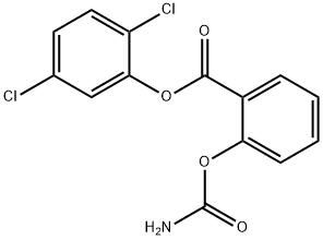 2,5-디클로로페닐2-((아미노카르보닐)옥시)벤조에이트 구조식 이미지