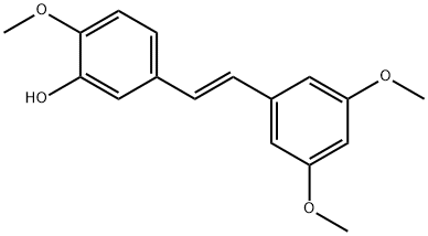 5-[(E)-2-(3,5-디메톡시페닐)에테닐]-2-메톡시-페놀 구조식 이미지