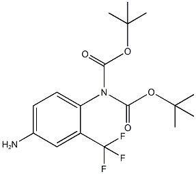C,C'-Bis-tert-butyl N-4-amino-2-trifluoromethylphenyl)iminodicarbonate 구조식 이미지