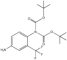 C,C'-Bis-tert-butyl N-4-amino-2-trifluoromethylphenyl)iminodicarbonate Structure