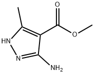 메틸5-아미노-3-메틸-1H-피라졸-4-카르복실레이트 구조식 이미지