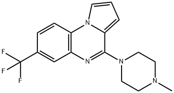 7-Trifluoromethyl-4-(4-methyl-1-piperazinyl)pyrrolo-[1,2-a]quinoxaline  maleate  salt 구조식 이미지