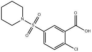 2-CHLORO-5-(PIPERIDINE-1-SULFONYL)-BENZOIC ACID Structure