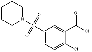 2-CHLORO-5-(PIPERIDINE-1-SULFONYL)-벤조산 구조식 이미지