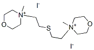 4-methyl-4-[2-[2-(4-methyl-1-oxa-4-azoniacyclohex-4-yl)ethylsulfanyl]e thyl]-1-oxa-4-azoniacyclohexane diiodide Structure