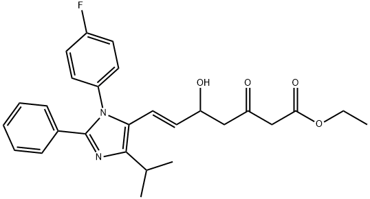 ETHYL ((4-FLUOROPHENYL)ISOPROPYL-PHENYL-IMIDAZOL-5-YL)-OH-OXO-6-HEPTENOATE,97% Structure