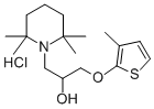 1-Piperidineethanol, alpha-(((3-methyl-2-thienyl)oxy)methyl)-2,2,6,6-t etramethyl-, hydrochloride Structure